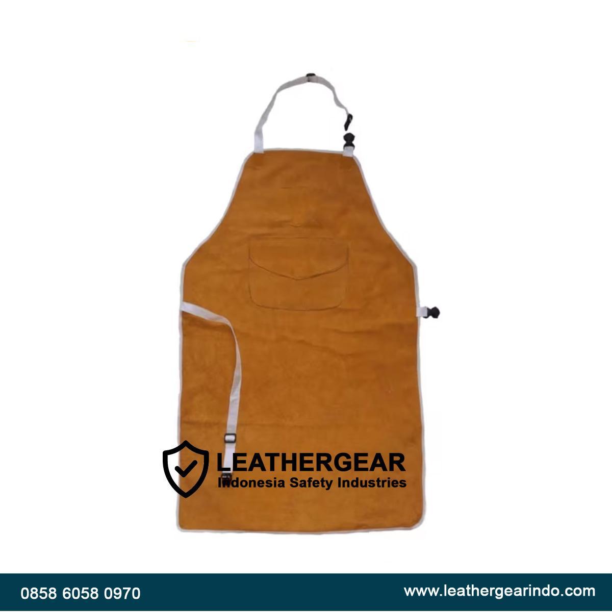 Apron Kulit Las Tahan Panas | Welding Apron Safety Premium - Leather Gear Indonesia
