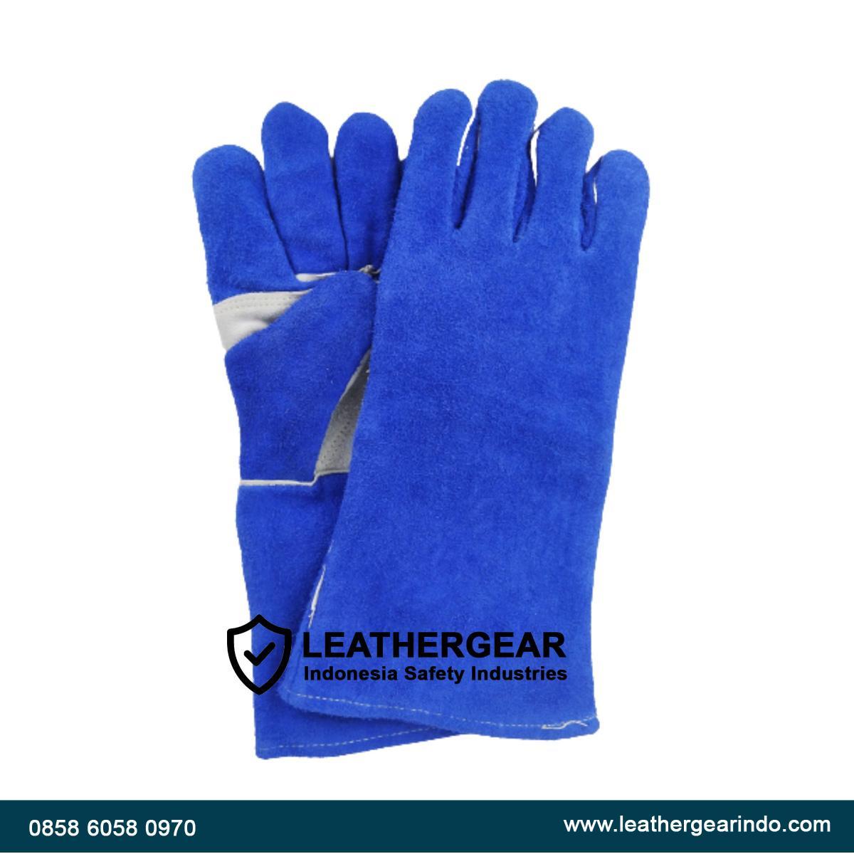 Sarung Tangan Las Beludru 15 Inch | Welding Gloves Fleksibel & Nyaman - Leather Gear Indonesia