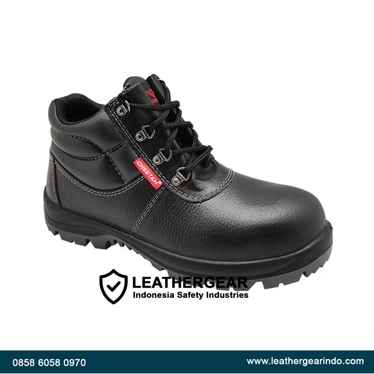 Sepatu Safety Kulit Tahan Benturan & Anti Slip | Safety Shoes Industrial - Leather Gear Indonesia